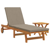 Sun Lounger Reclining 1-person 2 pcs Brown Solid Acacia Wood 3325203
