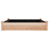 Garden Raised Bed with Liner 120x120x25 cm Solid Wood Fir 364292
