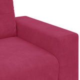 Sofa 3 pcs Wind Red Velvet 3324643