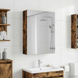 Bathroom Mirror Cabinet Smoked Oak 50 x 14.5 x 70 cm 889043