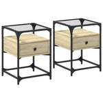 ZNTS Bedside Cabinets 2 pcs Sonoma Oak 40x40x55 cm Engineered Wood 846077