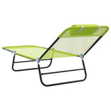 Folding Sun Lounger Folding Green 182 x 55 x 85.5 cm Textilene 42003155
