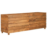 Raised Bed 150x40x55 cm Recycled Teak Wood and Steel 47426