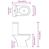 Toilet With Cistern White 240549