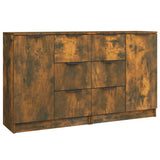 Sideboards 2 pcs Smoked Oak 60x30x70 cm Engineered Wood 3115793