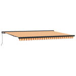 Retractable Awning Yellow and White 5x3 m Fabric and Aluminium 3154560