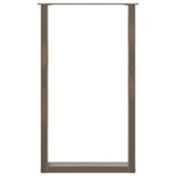 Bar Table Legs U-Shaped 2 pcs Natural Steel 60x cm Steel 4013239