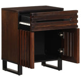 ZNTS Bedside Cabinet Brown 50x34x60 cm Solid Wood Mango 377494