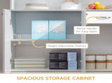 Kitchen Cupboard, Freestanding Kitchen Storage Cabinet with 6 Doors, Drawer, Adjustable Shelves and T3398P378830