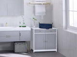 75x60cm Freestanding Bathroom Storage Cabinet Unit w/ 2 Drawers Cupboard Adjustable Shelf Metal T3398P344165
