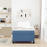 Platform Bed Frame Blue 100 x 200 cm Fabric 3337395