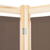3-Panel Room Divider Brown 120x170x4 cm Fabric 248179