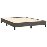 Bed Frame without Mattress Dark Grey 135x190 cm Double Double Velvet 349849
