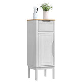 Bathroom Cabinet FLORO White 35 x 30 x 90 cm Solid Pine Wood 42011238