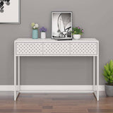 335893 Console Table White 106x35x75 cm Steel