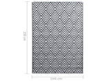 Outdoor Carpet ARAKIL White and Black 160x230 cm PP 310430