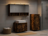 Bathroom Furniture Set 3 pcs Smoked Oak 100 x 14.5 x 70 cm 3407443