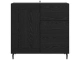 Sideboard Black Oak 69.5 x 34 x 90 cm Engineered Wood and Iron 881638