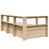 Bookcase Bed without Mattress 100x200cm Solid Wood Pine 3324466