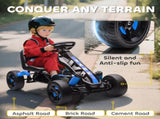 Pedal Go Kart for Kids Aged 3-6 Years, with Freewheel System, Brake, EVA Anti-Slip Wheels, Blue T3398P378927