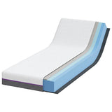 Mattress White and Grey 70 x 200 cm Memory Foam 4106323
