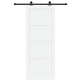 Sliding Door ORKDAL White 83 x 211 cm Solid Pine Wood 3333451