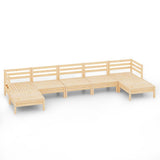 7 Piece Garden Lounge Set Solid Wood Pine 3083344