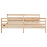 Bed Frame with Headboard without Mattress 200x200 cm 3306692