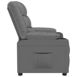 Recliner Chair Grey Faux Leather 348045
