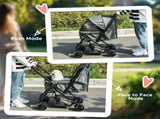 Foldable Pet Stroller, Dog Jogger with Reversible Handle, EVA Wheel, Brake, Basket, Adjustable T3398P349571