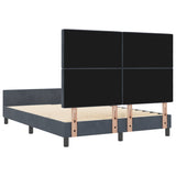 ZNTS Bed Frame Dark Grey 140x200 cm Velvet 3344880