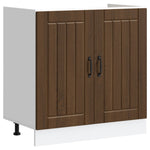 Kitchen Cabinet with Door Lucca 2 pcs Brown 80 x 46 x 81.5 cm 3315018