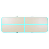 Inflatable Gymnastics Mat with Pump 400x100x10 cm PVC Green 91917
