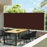 Patio Retractable Side Awning 600x160 cm Brown 313380