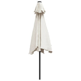 Parasol Sand White 3m Steel Pole 40770
