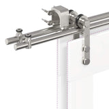 Sliding Door Hardware Kit 200 cm Stainless Steel Silver 3295762