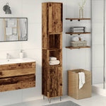 ZNTS Bathroom Cabinet Old Wood 30x30x190 cm Engineered Wood 857199