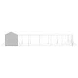 Outdoor Dog Kennel with Roof Silver 12x12x2.5 m Galvanised Steel 3190482