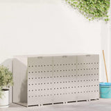 Wheelie Bin Storage for 3 Bins Silver 204 x 77.5 x 115.5 cm 3394789