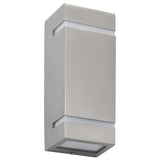 Outdoor Wall Lights 2 pcs 35 W Silver Rectangular 45651