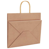 Paper Bags 250 pcs with Handles Brown 32x22x28 cm 4101596