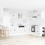 Sink Base Cabinet Lucca 2 pcs High Gloss White Engineered Wood 3315013