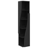 Corner Cabinet 27.5x27x140cm Engineered Wood Black 889866
