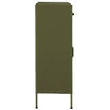 Storage Cabinet Olive Green Steel 80x35x101.5 cm 336153