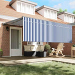 Retractable Awning Manual Blue and anthracite 400 x 300 cm 3330487