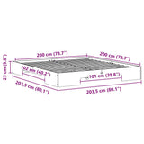 Bed Frame Brown 200 x 200 cm 873016