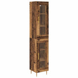 Highboard 2 pcs Old Wood Glass 3415746