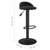 Bar Stools 2 pcs Black Velvet 333598