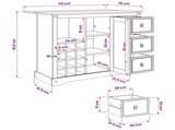 Kitchen Storage Honey Wax 112 x 70 x 91.5 cm Solid-Pine 42033378