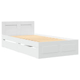 Bed Frame with Headboard without Mattress White 90x200 cm 3295583